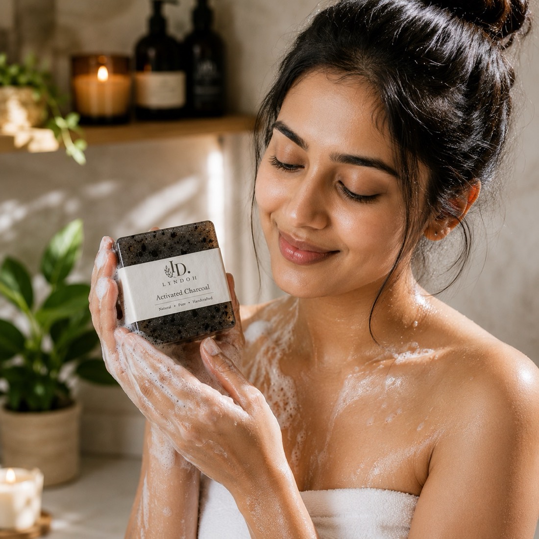 Activated Charcoal  scrub Soap — handmade soap by LYNDOH