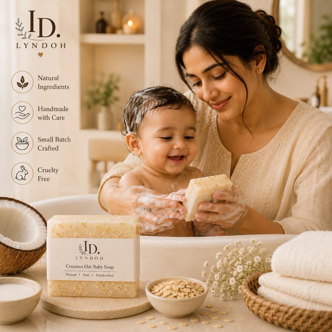 Coconut Oat Baby Soap handmade soap