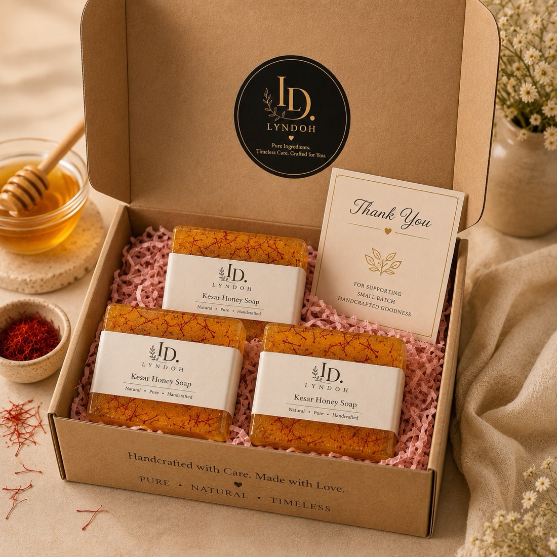 Kesar Honey Soap — handmade soap by LYNDOH