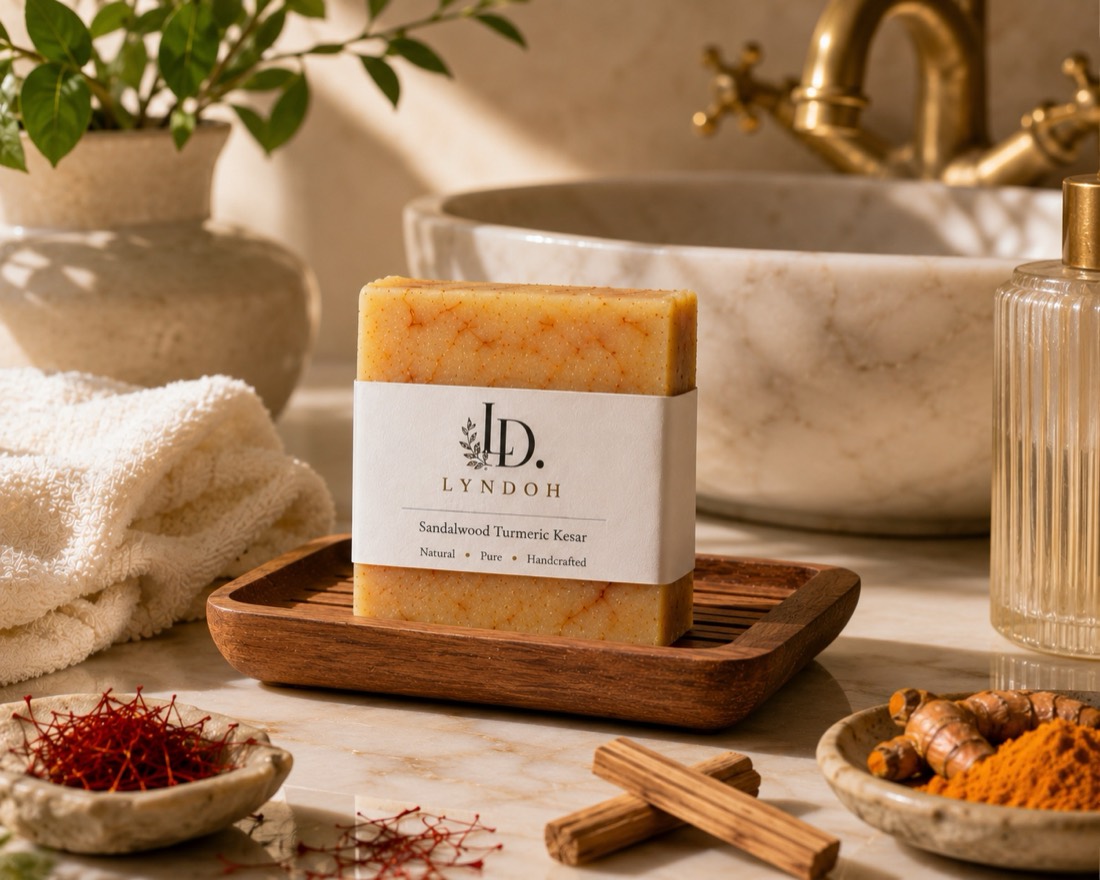 Sandalwood Turmeric Kesar Soap — handmade soap by LYNDOH